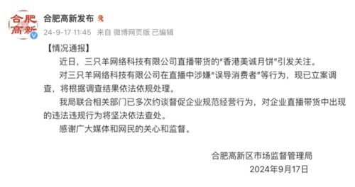 合肥回应调查三只羊事件，不同通报版本引发关注