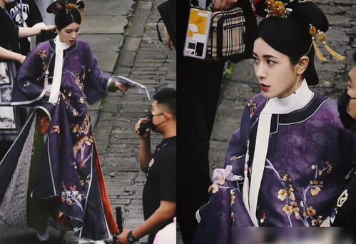 杨紫家业撑伞路透，美如画，演技再现