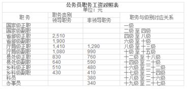 深入了解薪级工资对照表，你的收入水平如何？