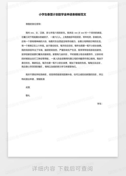 开启梦想之门，助学金申请表格的指南与奥秘