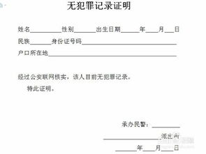 如何轻松获取无犯罪记录证明，详细指南与实用建议